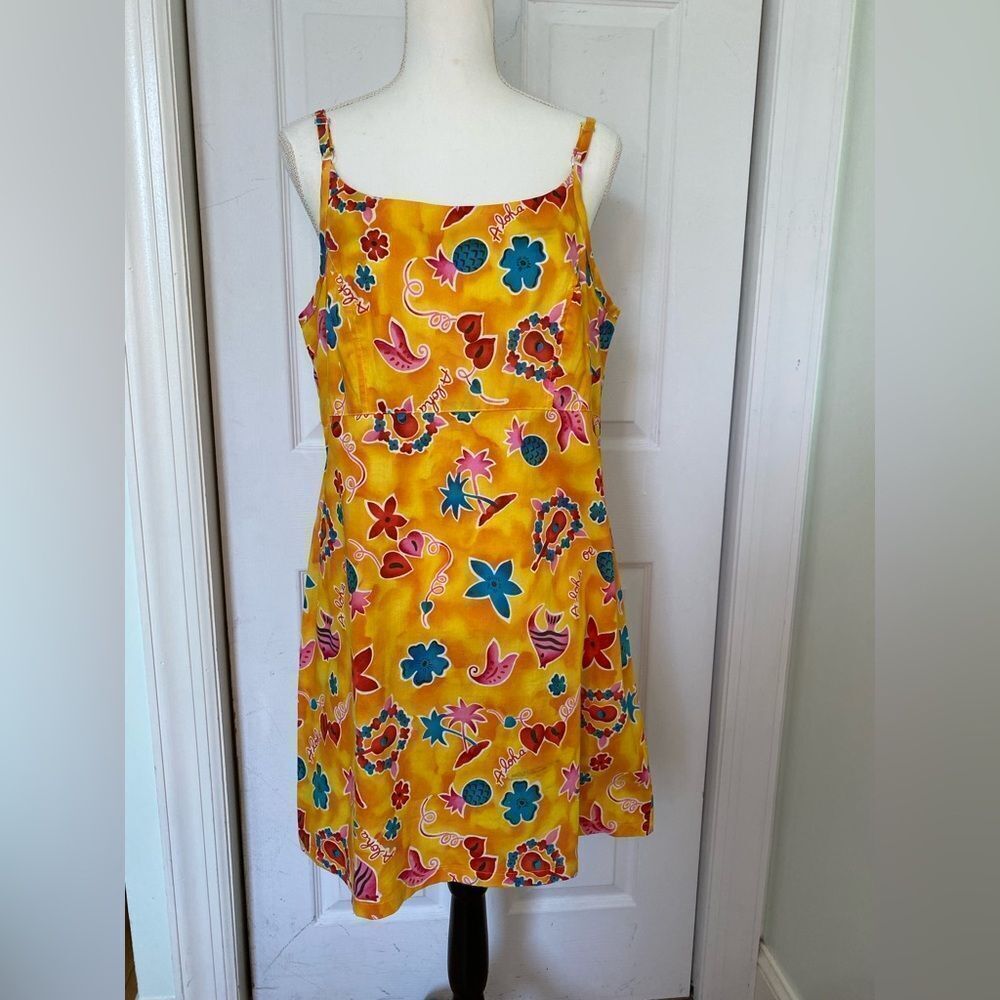 90s Hilo Hattie Hawaiian Original Spaghetti Strap Dress